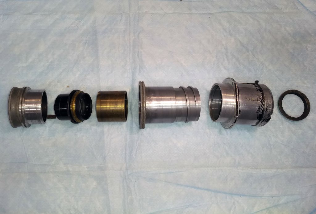 Goerz Hypar 3in f 3.5 lens in Bell & Howell 2709 mount