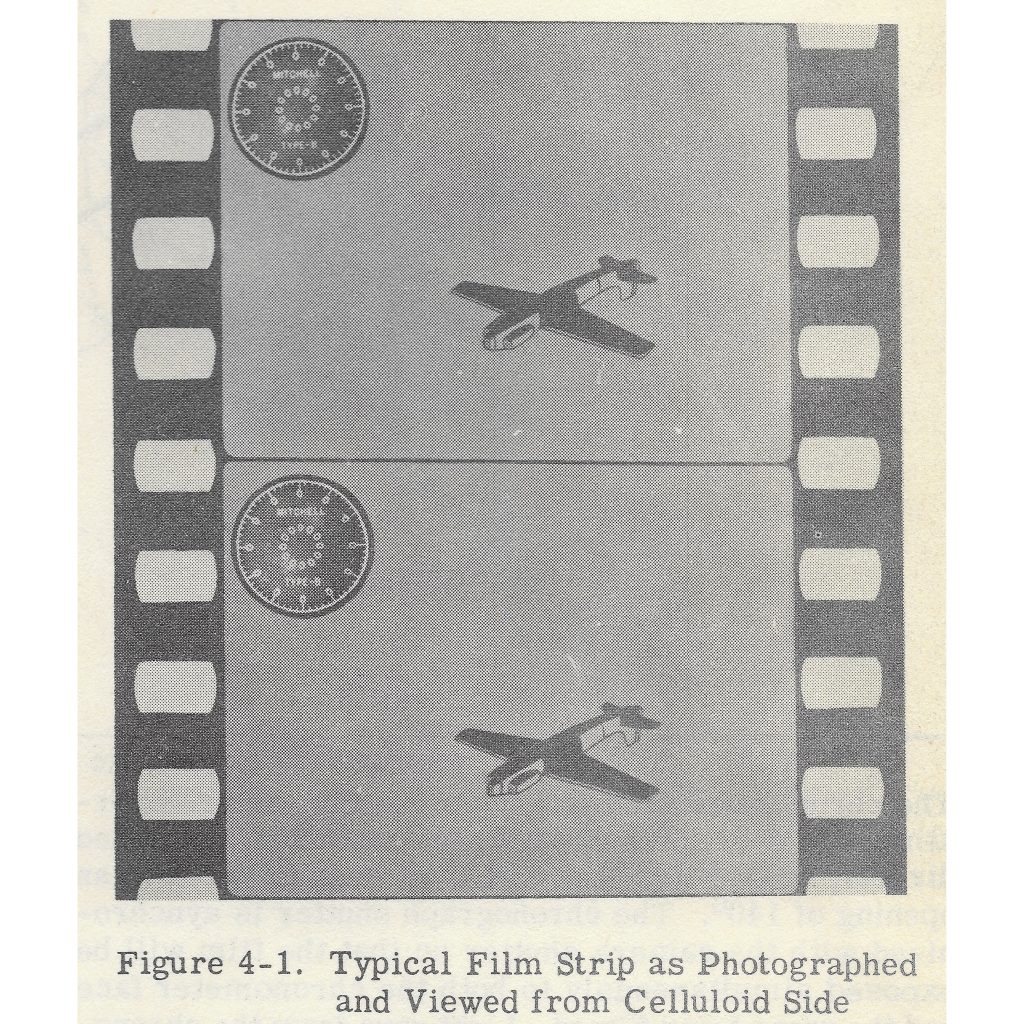 Graphic showing an example of what the chronograph image looks like on the film