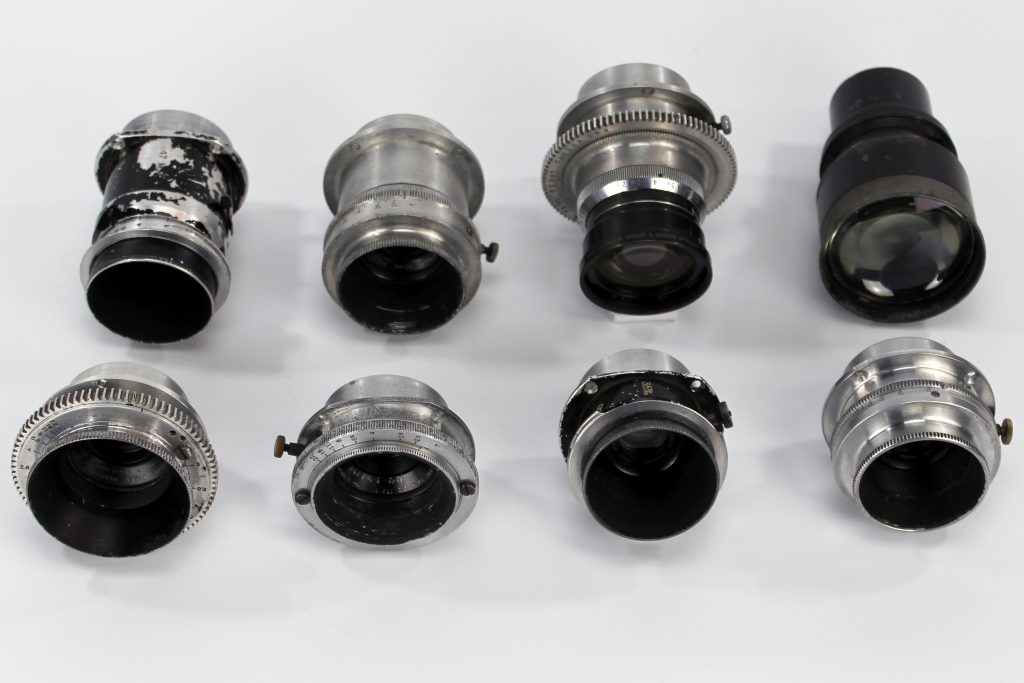 A collection of Cooke Speed Panchro motion picture camera lenses