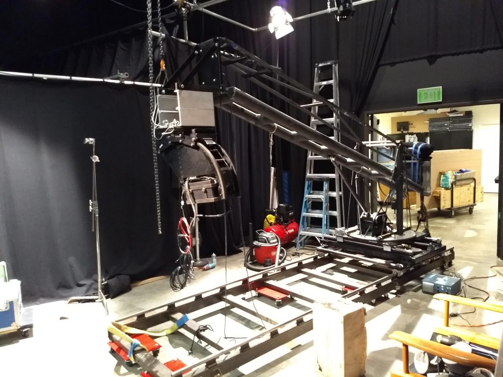 The Dykstra-Flex camera crane reassembled at the Academy of Motion Picture Arts and Sciences