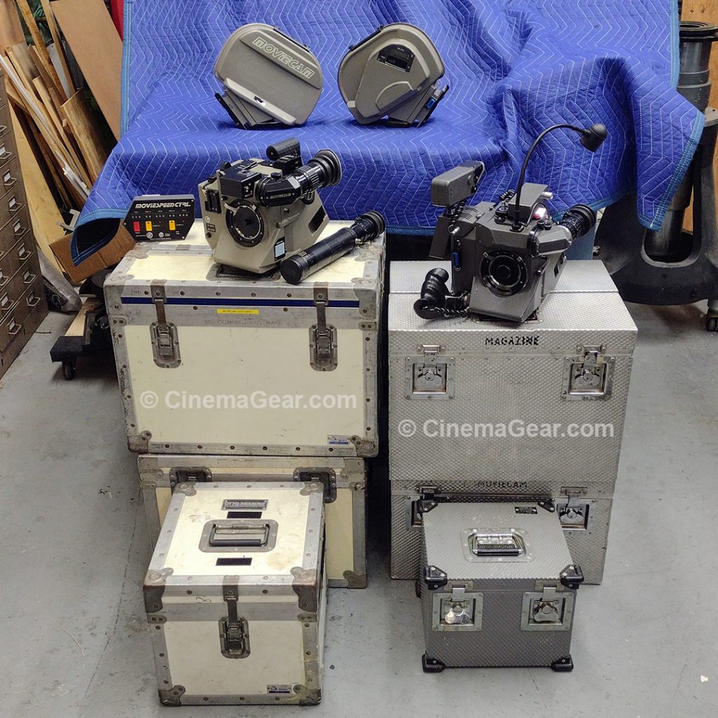 Moviecam SuperAmerican MK 1 and MK 2 cameras, and Moviecam SL 400' lightweight magazines