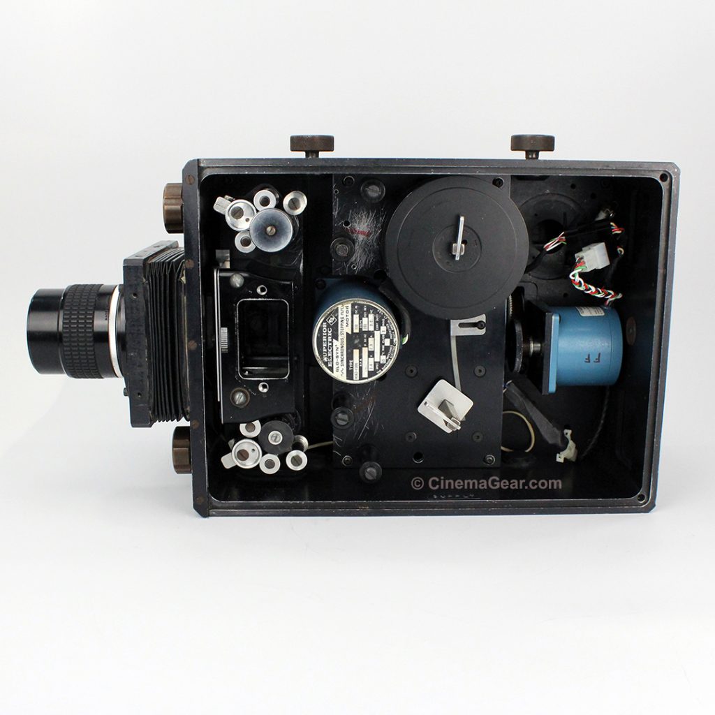 A look at the inside of the film side of the Dykstraflex camera