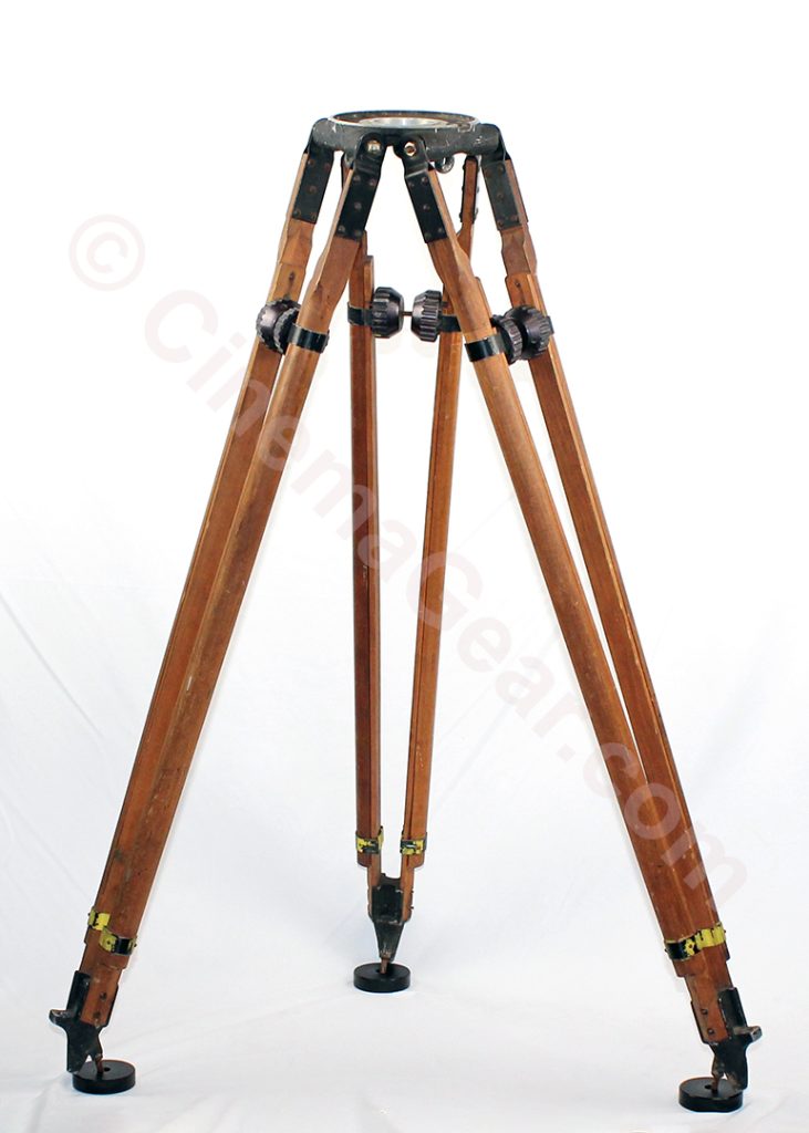 Standard size wooden tripod with Mitchell top