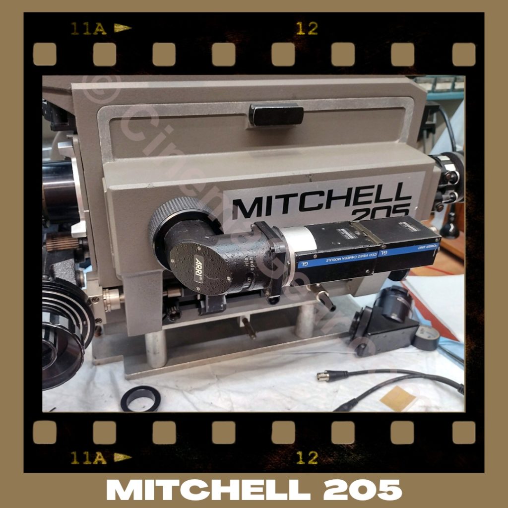 The replaced video tap on the Mitchell 205 R 35mm motion picture film camera