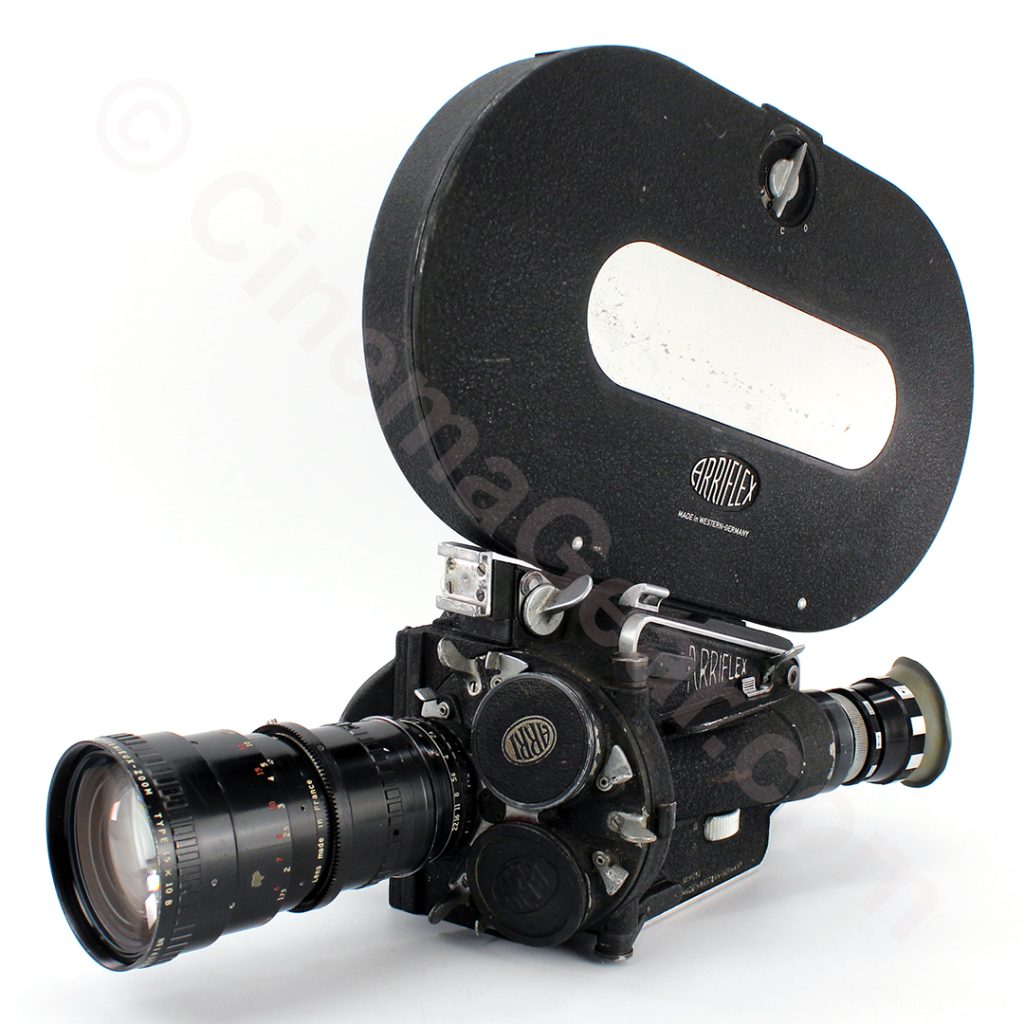 Arriflex 16M 16mm spinning mirror reflex motion picture film camera with zoom lens and 400' magazine