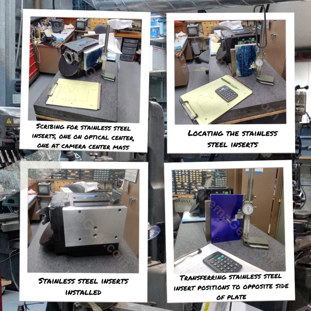 Designing and machining new baseplates for the ShowScan CP65 cameras