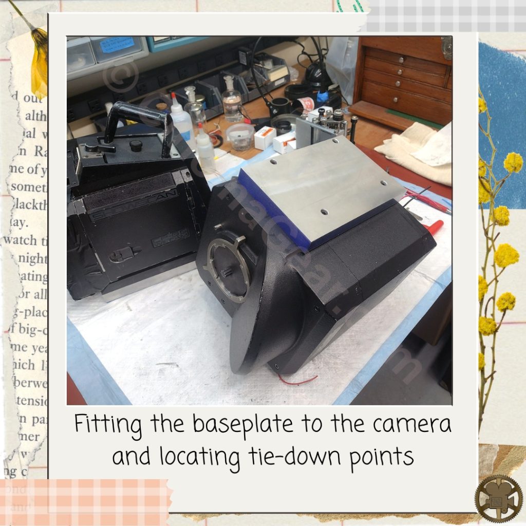 Designing and machining new baseplates for the ShowScan CP65 cameras