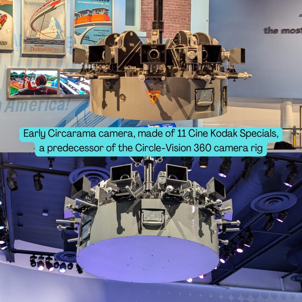 An early Circarama camera rig composed of 11 Cine Kodak Special cameras, a predecessor to the Circle-Vision 360 camera.