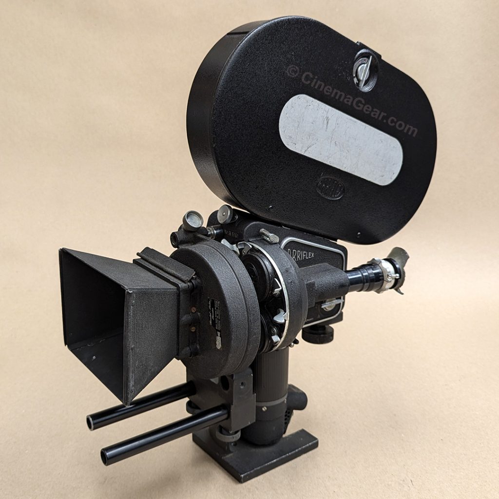 Arriflex 2B on a high hat with variable speed motor