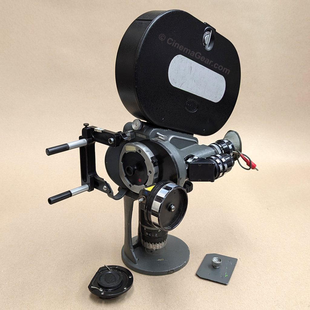 Arriflex 2C with John Russel (JAR) hard front conversion, Panavision and ARRI B mounts, follow focus, swing-away matte box bracket, video tap optics, heated eye cup, high hat, and variable speed motor.