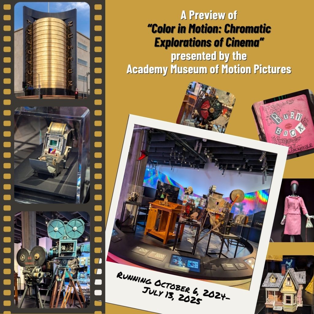 Images from the “Color in Motion: Chromatic Explorations of Cinema” exhibit at the Academy Museum of Motion Pictures