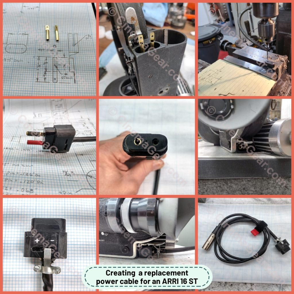 recreating a power cable for the Arriflex 16 ST 16mm camera