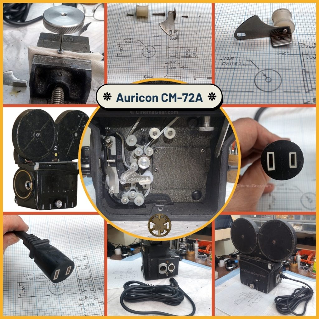 Preparing an Auricon CM-72A 16mm motion picture camera for its new home