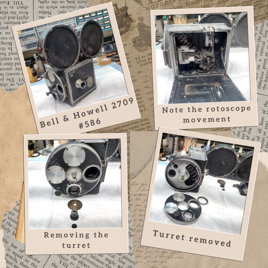 Restoring Bell and Howell 2709 35mm motion picture film camera, serial number 586