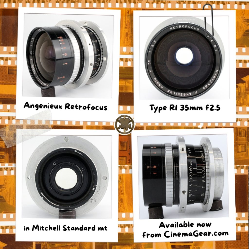 Angenieux Retrofocus Type R1 35mm f2.5 lens in Mitchell Standard mount
