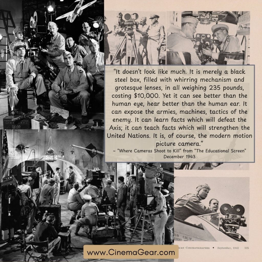 Mitchell NC camera, serial #239, out of the Army Air Forces First Motion Picture Unit (18th AAF Base Unit)