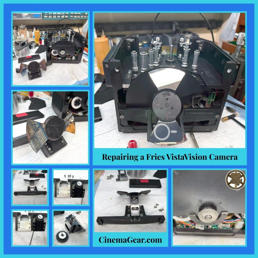 Maintenance on a Fries Engineering VistaVision camera