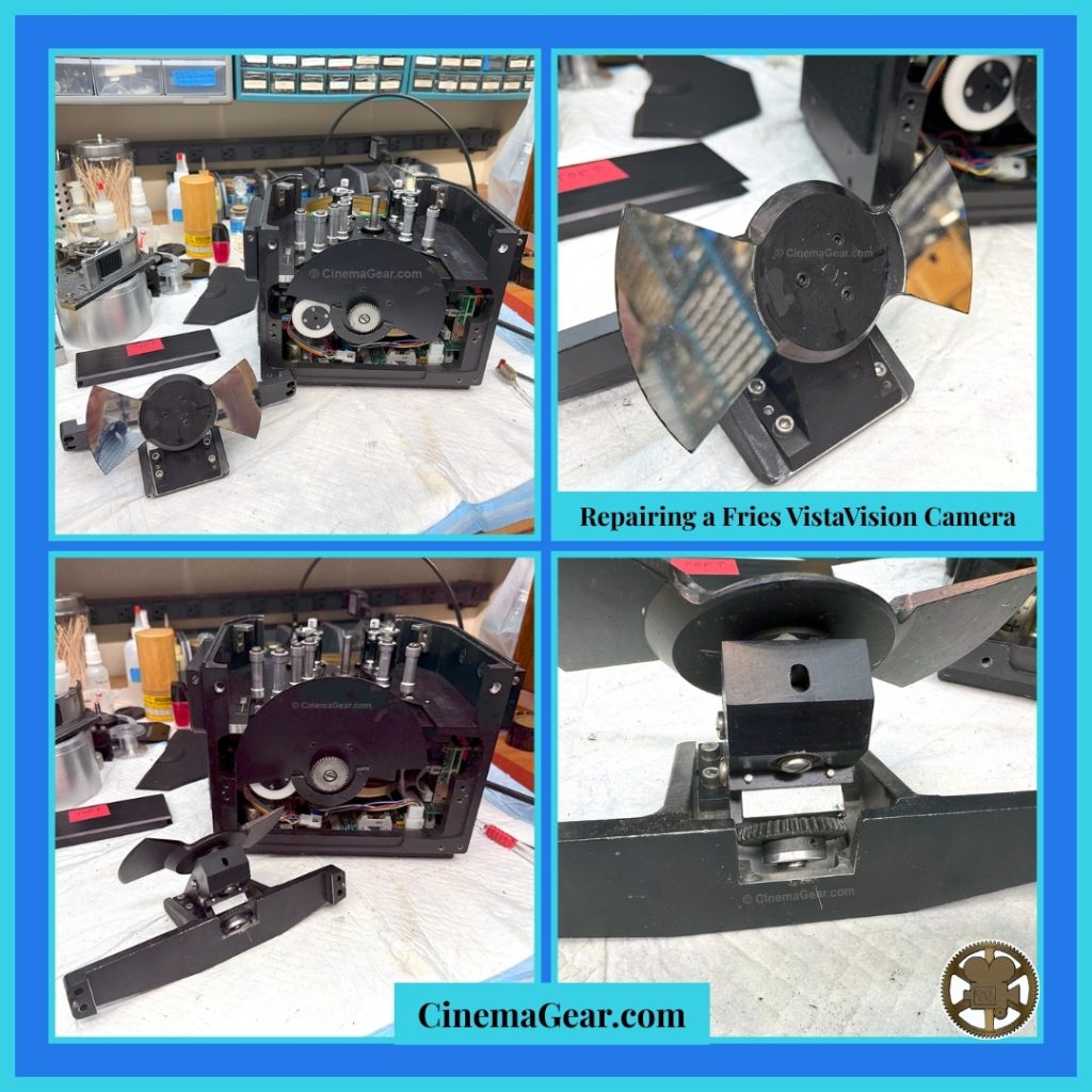 Maintenance on a Fries Engineering VistaVision camera