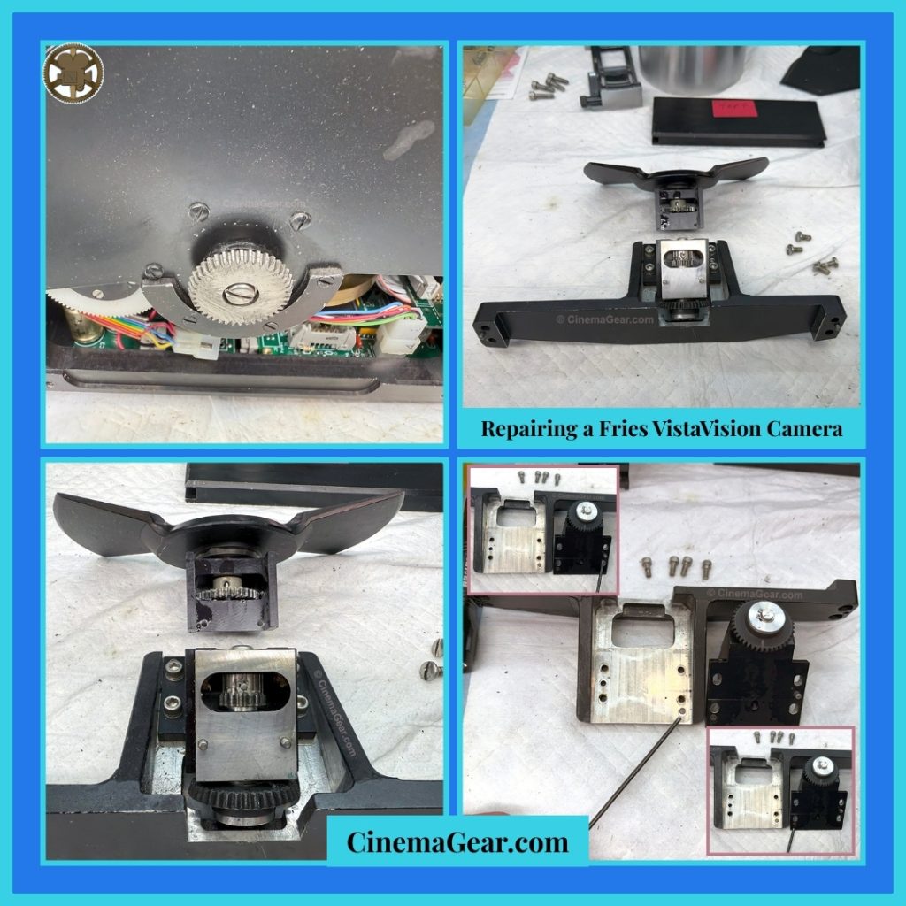 Maintenance on a Fries Engineering VistaVision camera