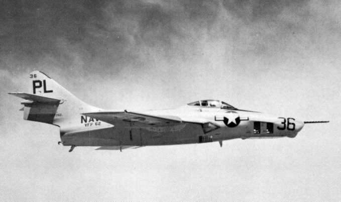 U.S. Navy Grumman F9F-8P Photo Cougar, 1957