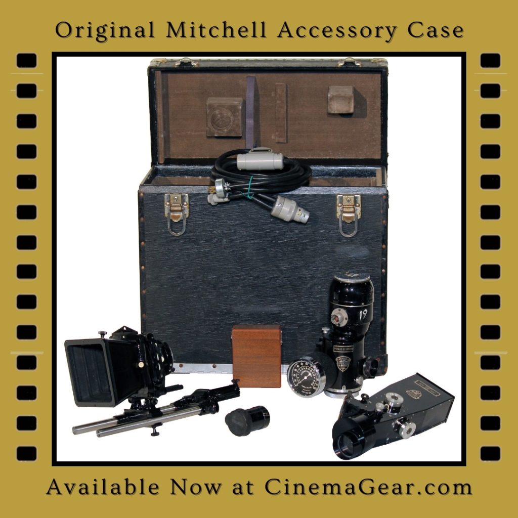 Mitchell 35mm Standard/GC/NC accessory case with Mitchell sidefinder, matte box, peanut motor