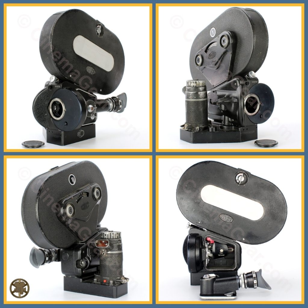 Arriflex 35 II C with Nikon hard front conversion, flatbase with variable speed motor, and 400’ magazine