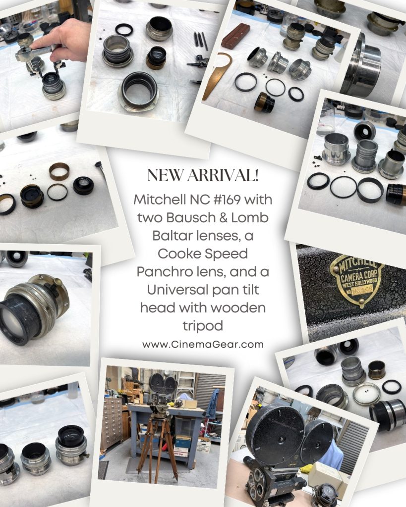 Mitchell NC #169 with Baltar and Cooke lenses and Universal pan tilt head and tripod