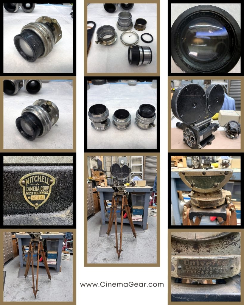 Mitchell NC #169 with Baltar and Cooke lenses and Universal pan tilt head and tripod