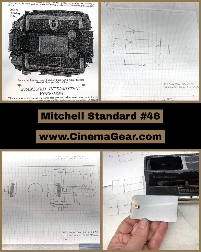 Restoring Mitchell Standard 46 - replacing the missing slider door that covers the ground glass and viewfinder optics