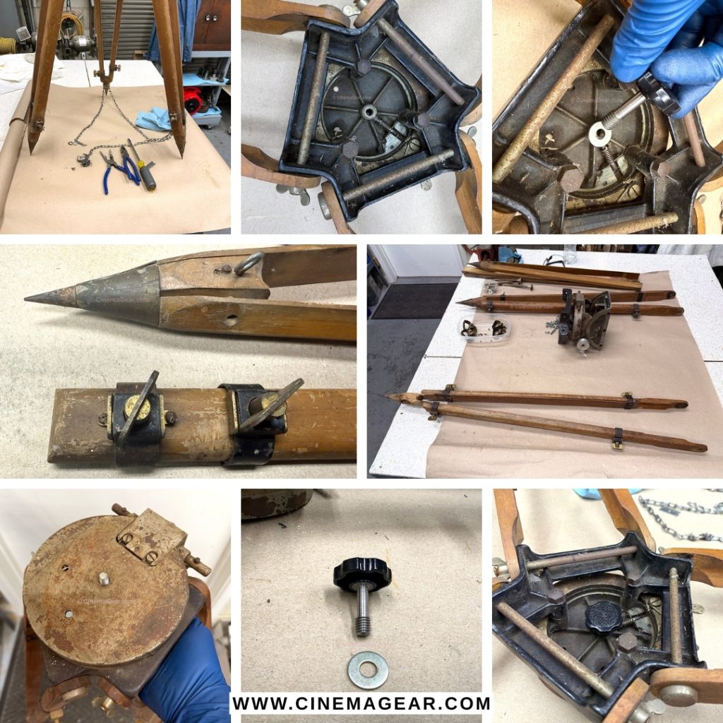 Restoring a Universal Camera Company tripod and pan tilt head