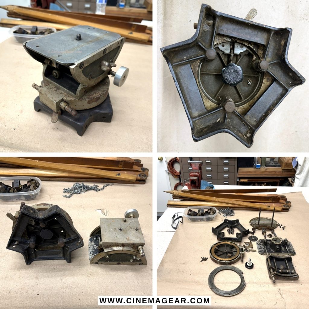 Restoring a Universal Camera Company tripod and pan tilt head