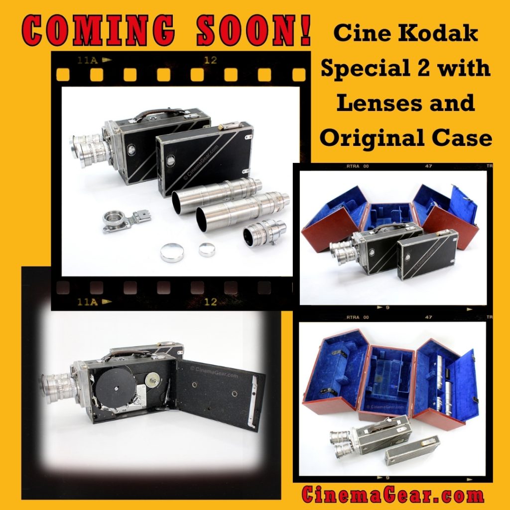 Cine Kodak Special 2 16mm motion picture film camera with original case and lenses