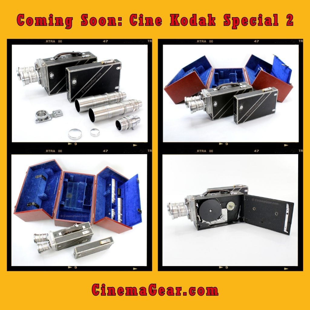 Cine Kodak Special 2 16mm motion picture film camera with original case and lenses