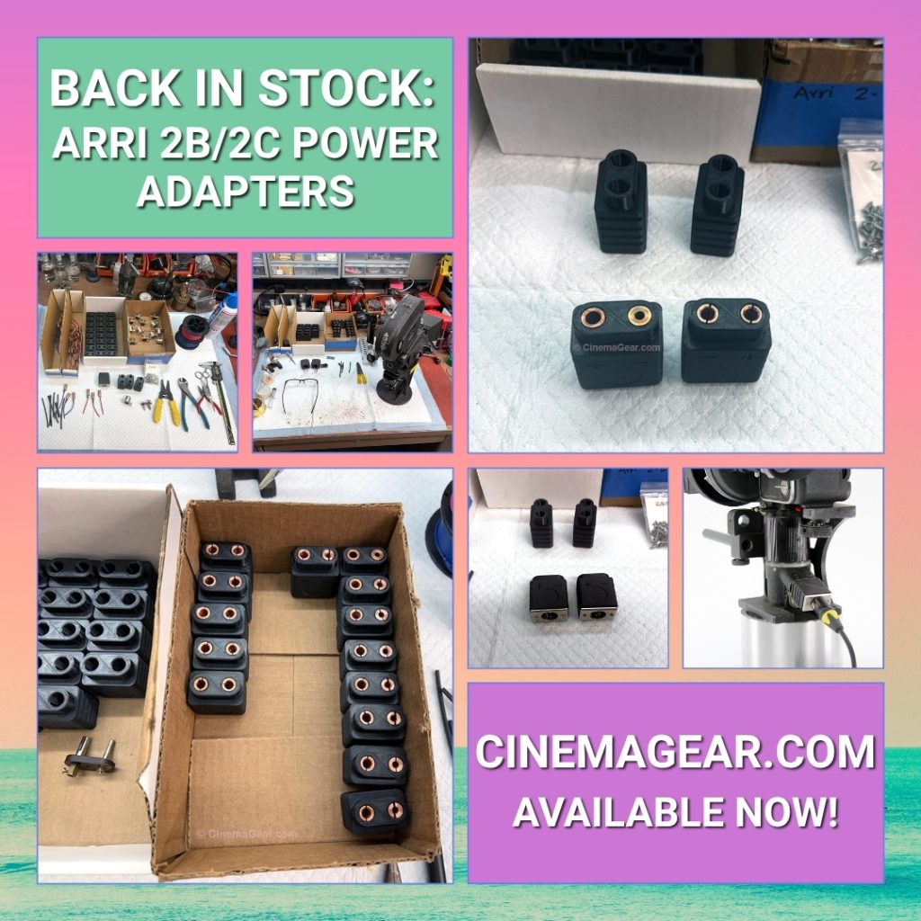 Back in stock: ARRI 2B/2C power adapters