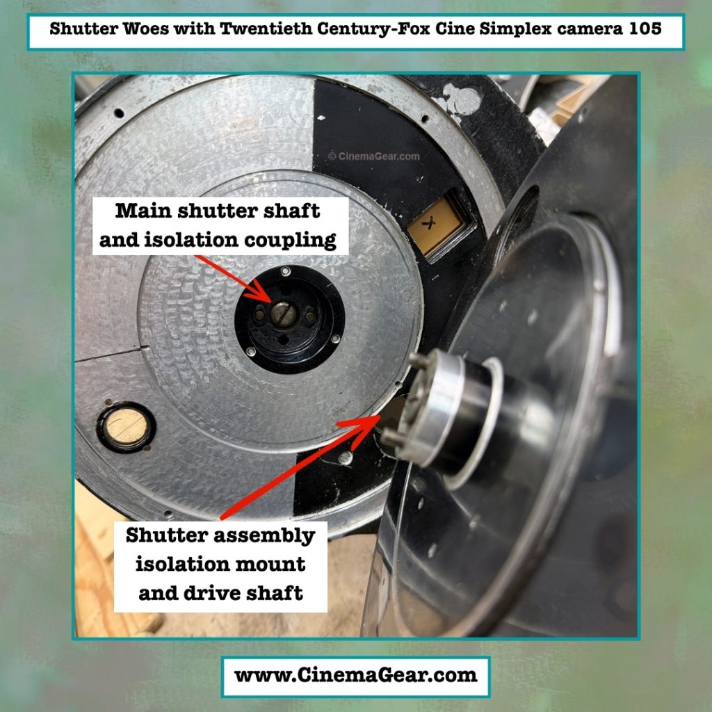 Continuing restoration of Twentieth Century-Fox Cine Simplex camera sn. 105