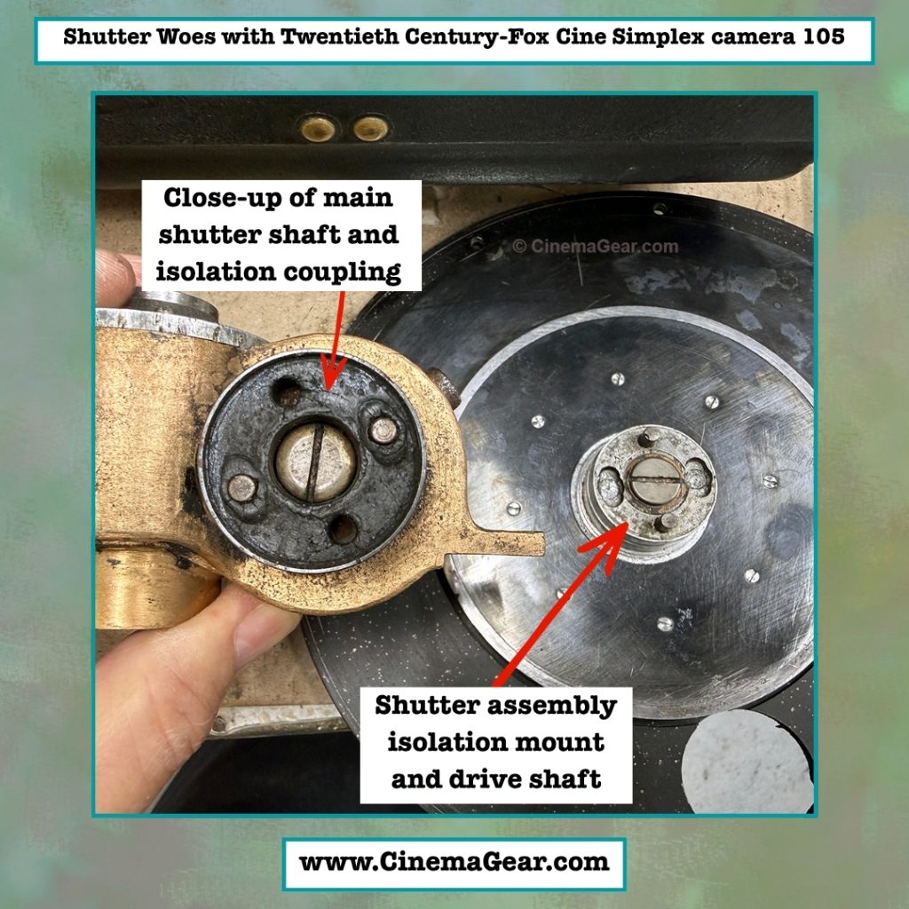 Continuing restoration of Twentieth Century-Fox Cine Simplex camera sn. 105