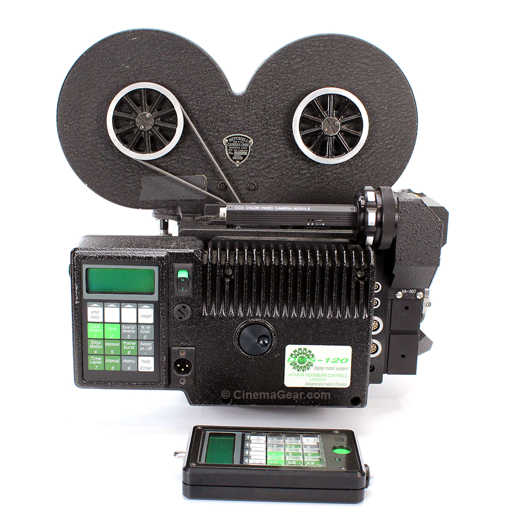 Fries Mitchell 35R3 35mm high speed motion picture film camera with Jackson Woodburn motor