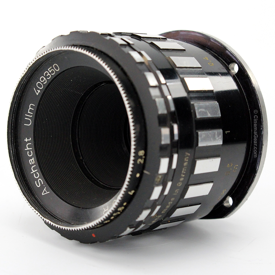 A Schacht Ulm M-Travenar 50R f2.8 lens in flange mount.
