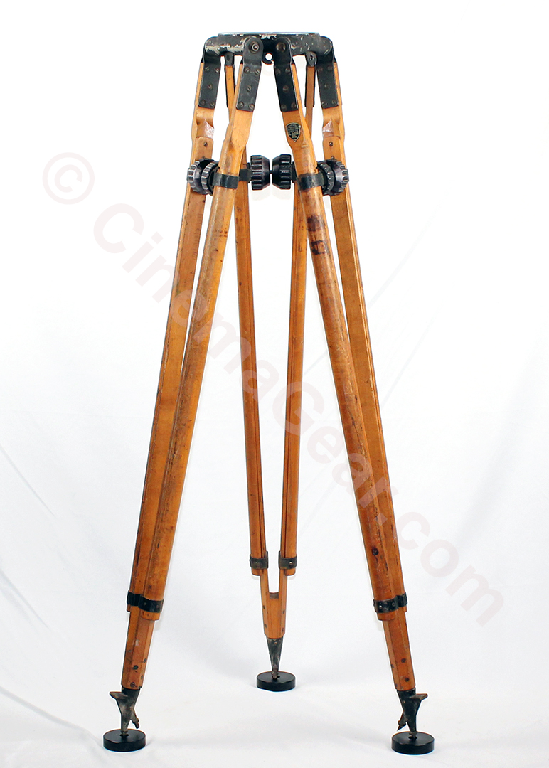 Mitchell Camera Company (Glendale) standard wooden tripod with Mitchell top