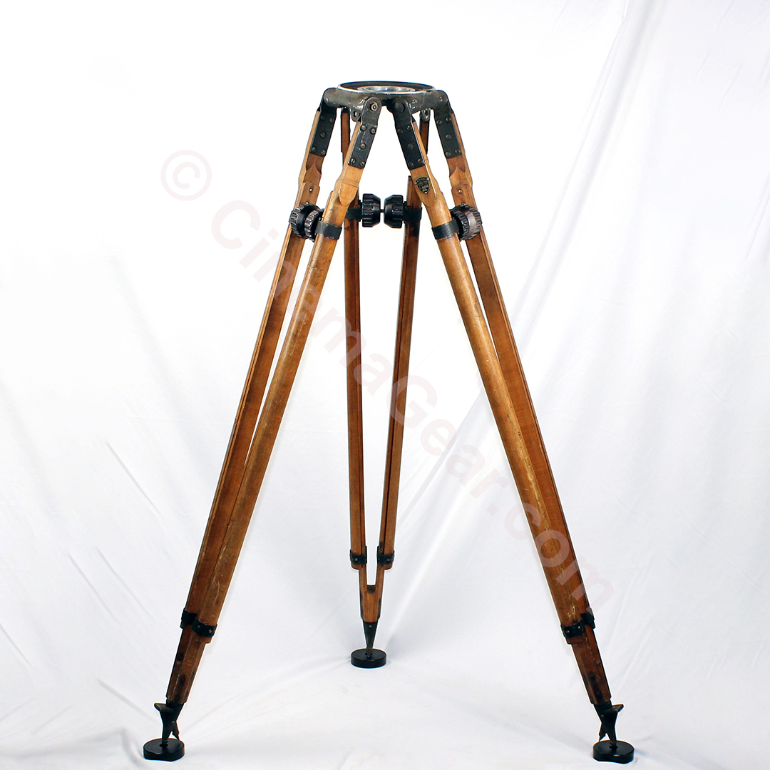 Mitchell Camera Company (Glendale) standard wooden tripod with Mitchell top