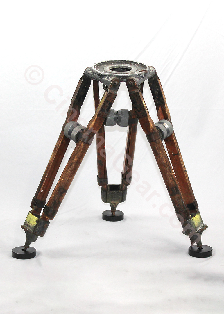 Mitchell-style short wooden tripod with Mitchell top.